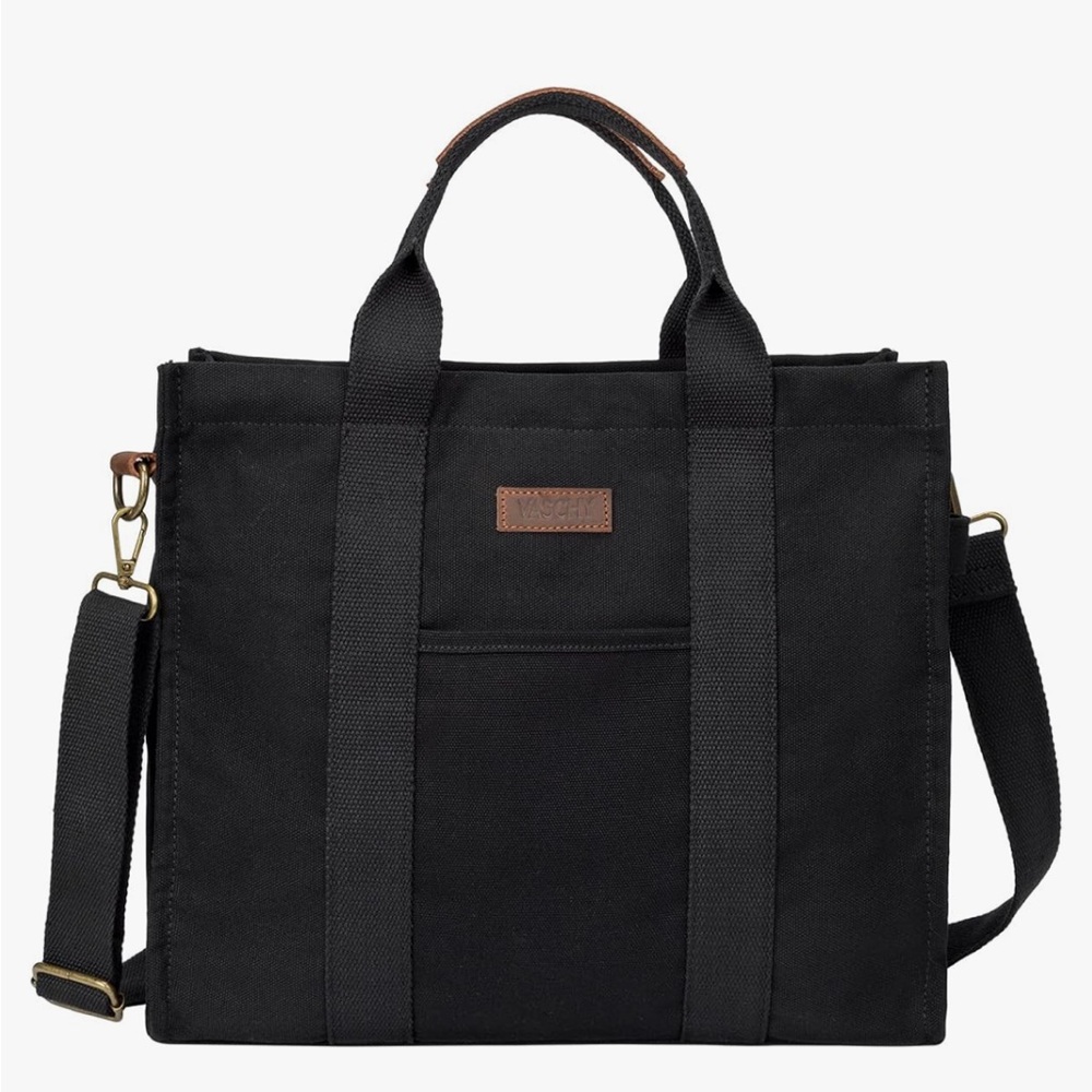 Black Canvas Tote Bag